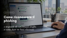Email sospetta su un portatile con i segnali per riconoscere il phishing evidenziati